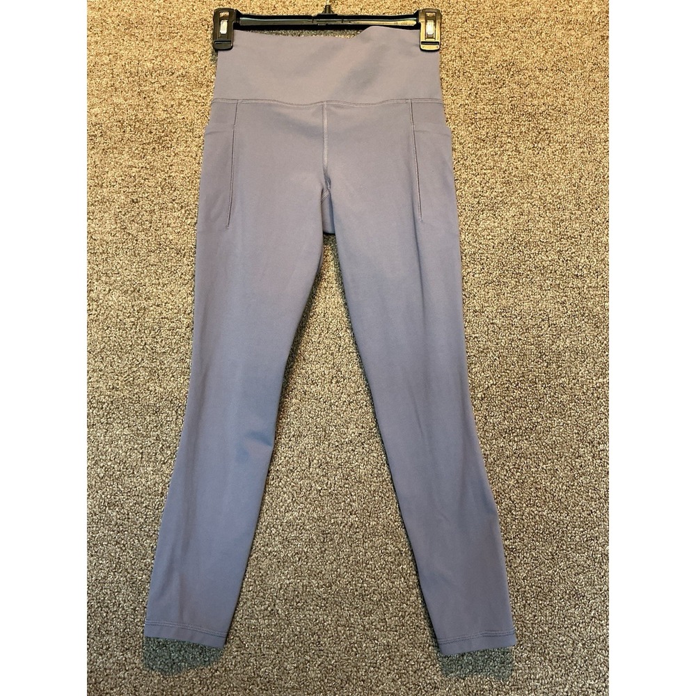 Athleta Salutation Stash Pocket 11 7/8 Tight XS Dusty Plum/Gray Performance Yoga